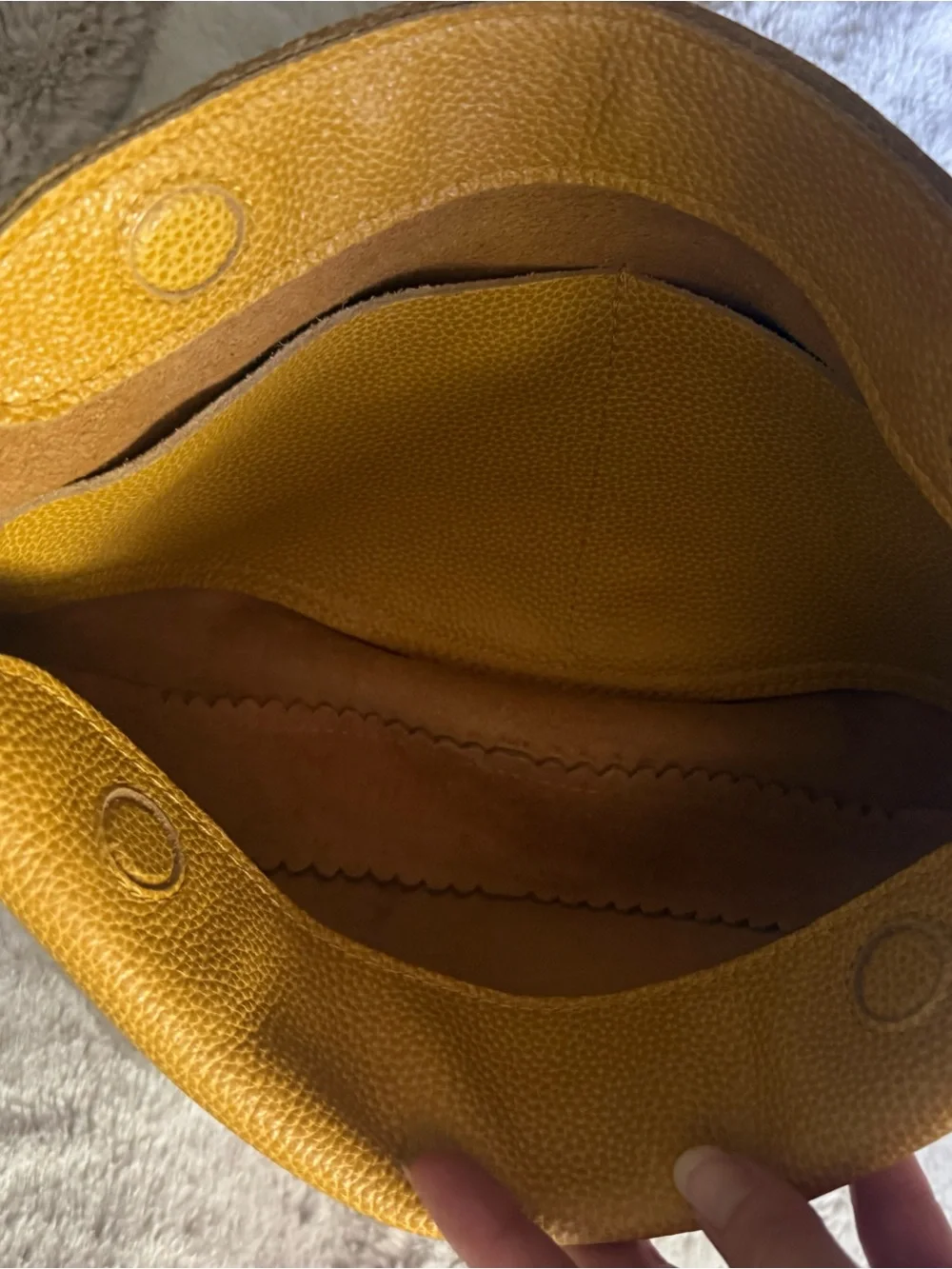 Portland leather large koala sling bag in sunshine NWT